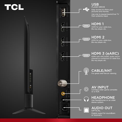 TCL 65-Inch Q6 QLED 4K UHD Smart TV with Fire TV (65Q651F, 2025 Model) Dolby Vision, HDR PRO+, Dolby Atmos, Alexa Built-in with Voice Remote, Apple AirPlay 2 Compatibility, Streaming Television