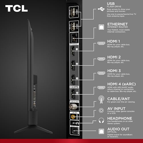 TCL 65-Inch Q6 QLED 4K UHD Smart TV with Fire TV (65Q651F, 2025 Model) Dolby Vision, HDR PRO+, Dolby Atmos, Alexa Built-in with Voice Remote, Apple AirPlay 2 Compatibility, Streaming Television