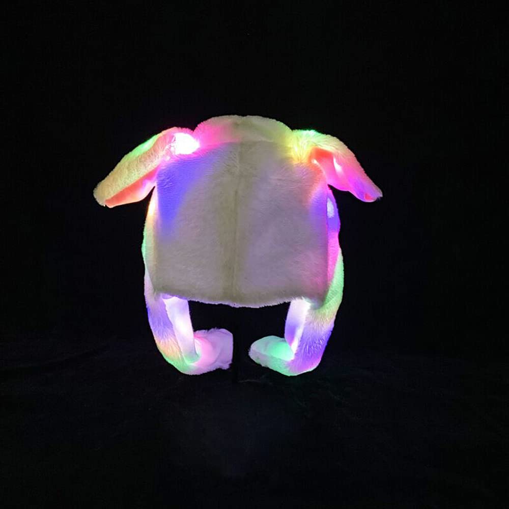 Funny Plush Bunny Hat Ear Moving Jumping Rabbit Animal Flap Cap Unisex for Children Party Christmas Birthday Gift