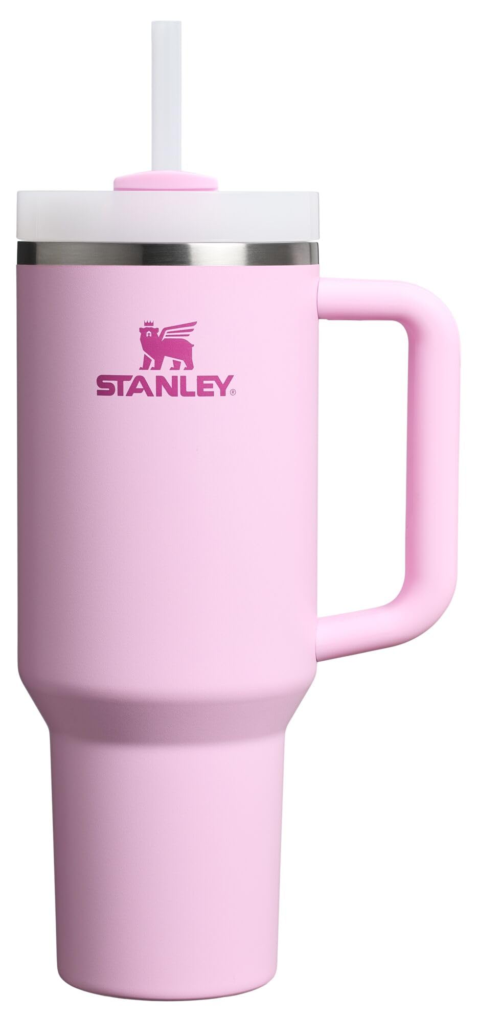 Stanley Quencher H2.0 Tumbler with Handle and Straw 30 oz | Flowstate 3-Position Lid | Cup Holder Compatible for Travel | Insulated Stainless Steel Cup | BPA-Free | Rose Quartz 2.0