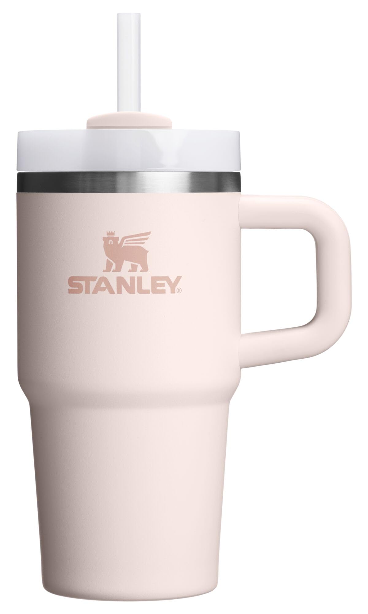 Stanley Quencher H2.0 Tumbler with Handle and Straw 30 oz | Flowstate 3-Position Lid | Cup Holder Compatible for Travel | Insulated Stainless Steel Cup | BPA-Free | Rose Quartz 2.0