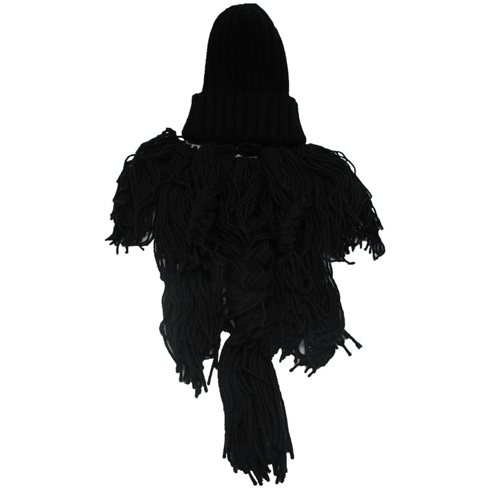Bonnet Viking Barbe YEKEYI avec cornes, masque chaud d'hiver, tricoté en laine, bonnet humoristique 