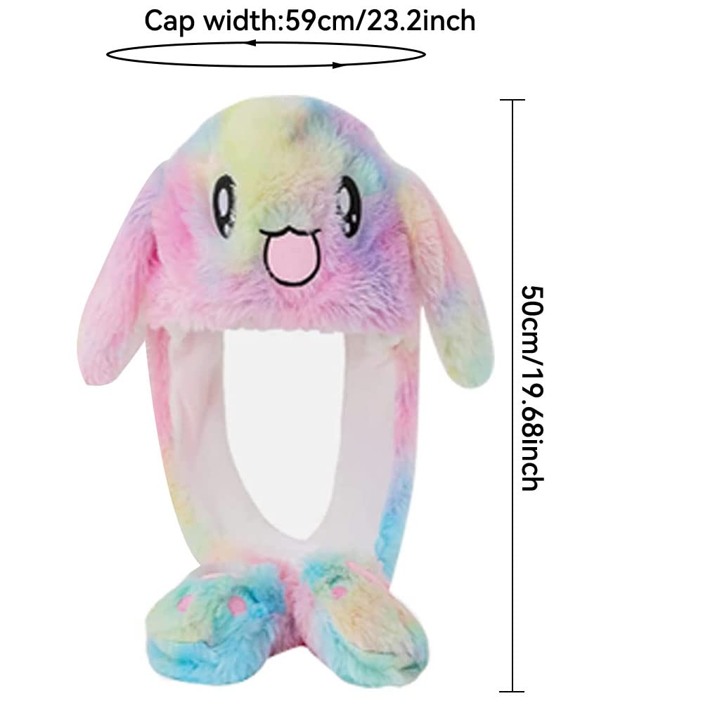 Funny Plush Bunny Hat Ear Moving Jumping Rabbit Animal Flap Cap Unisex for Children Party Christmas Birthday Gift