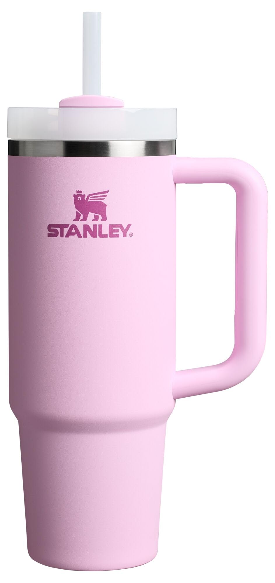Stanley Quencher H2.0 Tumbler with Handle and Straw 30 oz | Flowstate 3-Position Lid | Cup Holder Compatible for Travel | Insulated Stainless Steel Cup | BPA-Free | Rose Quartz 2.0