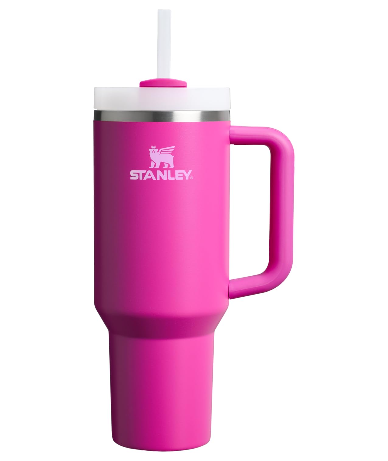 Stanley Quencher H2.0 Tumbler with Handle and Straw 30 oz | Flowstate 3-Position Lid | Cup Holder Compatible for Travel | Insulated Stainless Steel Cup | BPA-Free | Rose Quartz 2.0