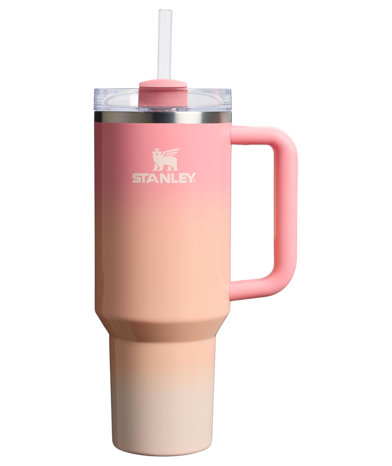 Stanley Quencher H2.0 Tumbler with Handle and Straw 30 oz | Flowstate 3-Position Lid | Cup Holder Compatible for Travel | Insulated Stainless Steel Cup | BPA-Free | Rose Quartz 2.0