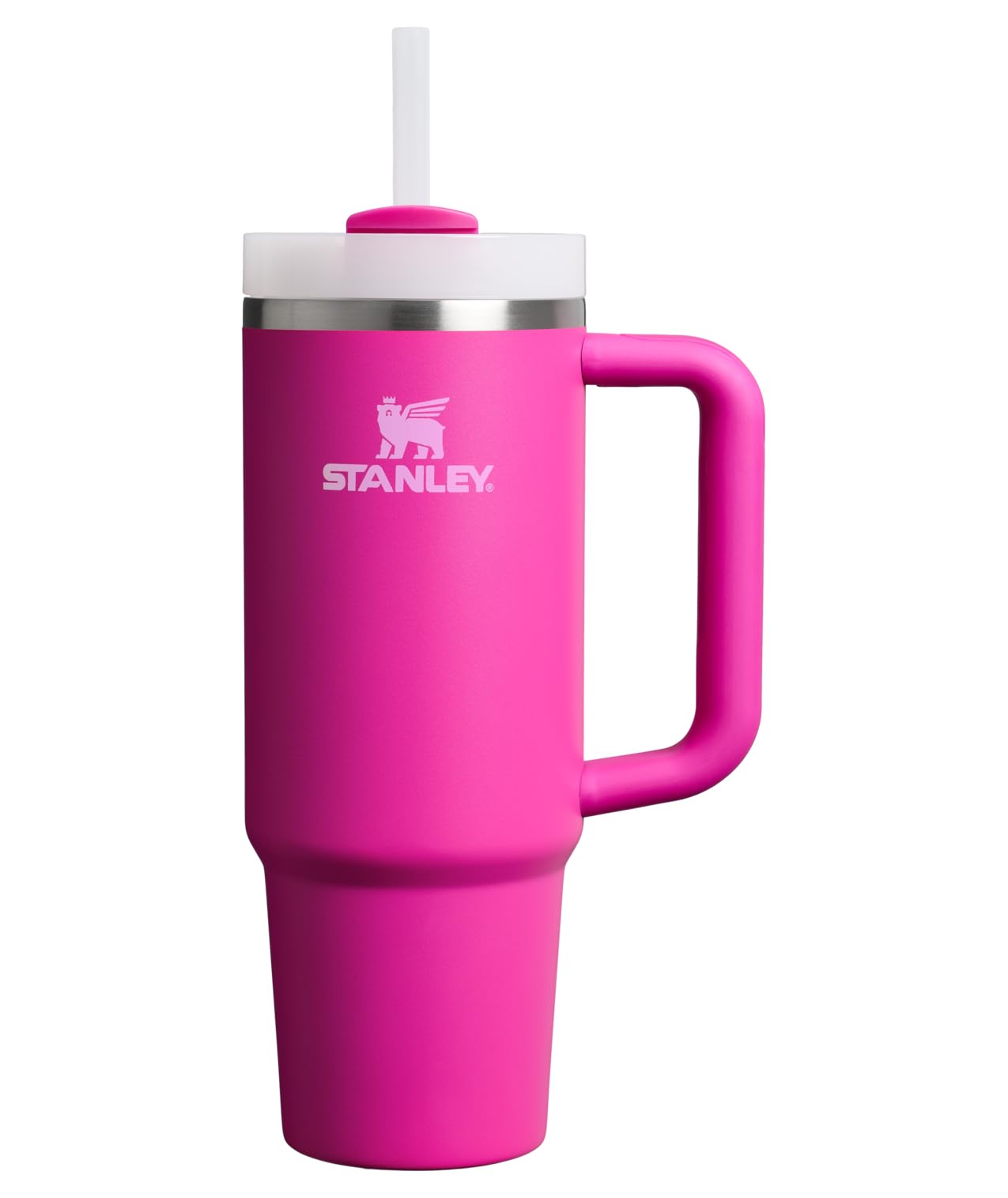 Stanley Quencher H2.0 Tumbler with Handle and Straw 30 oz | Flowstate 3-Position Lid | Cup Holder Compatible for Travel | Insulated Stainless Steel Cup | BPA-Free | Rose Quartz 2.0