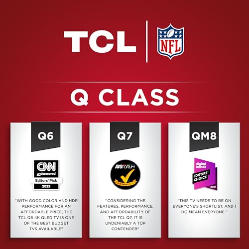 TCL 65-Inch Q6 QLED 4K UHD Smart TV with Fire TV (65Q651F, 2025 Model) Dolby Vision, HDR PRO+, Dolby Atmos, Alexa Built-in with Voice Remote, Apple AirPlay 2 Compatibility, Streaming Television