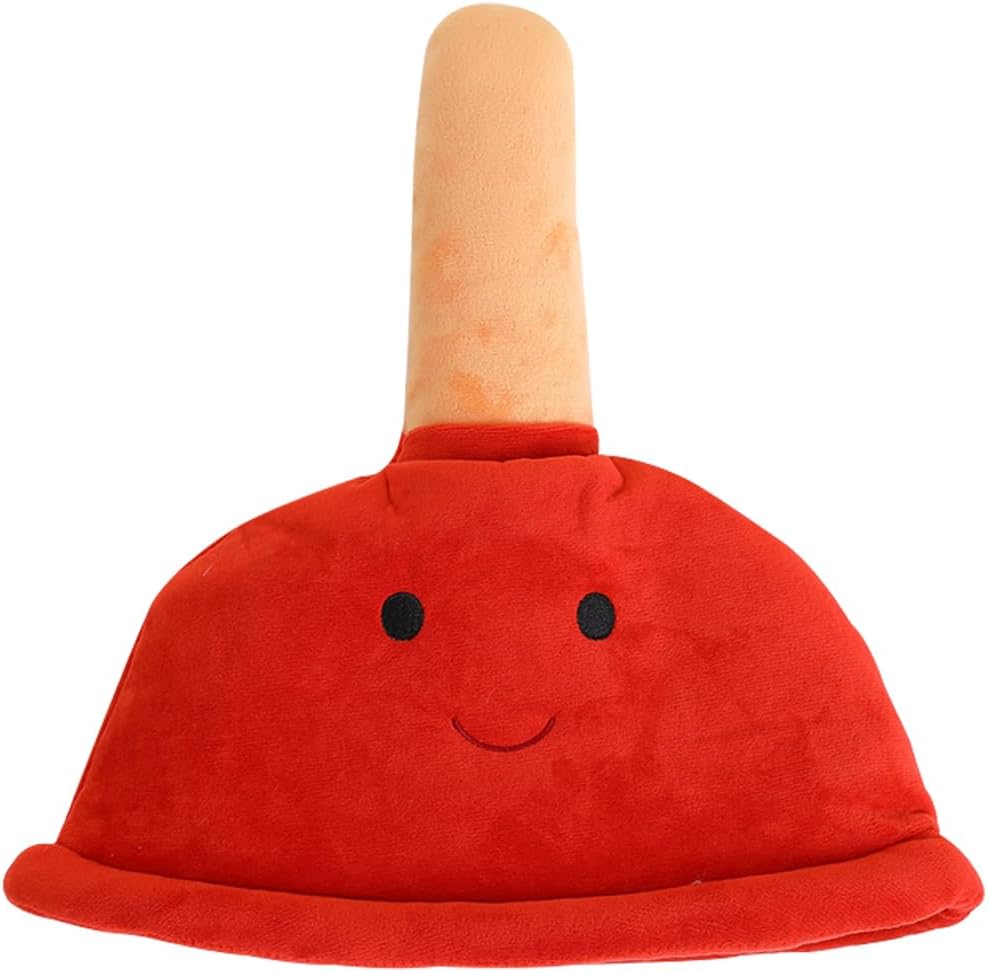 Cabilock Cosplay Dress up Hat Funny Party Hat Novelty Headwear Toilet Plunger Costume Silly Pp Cotton