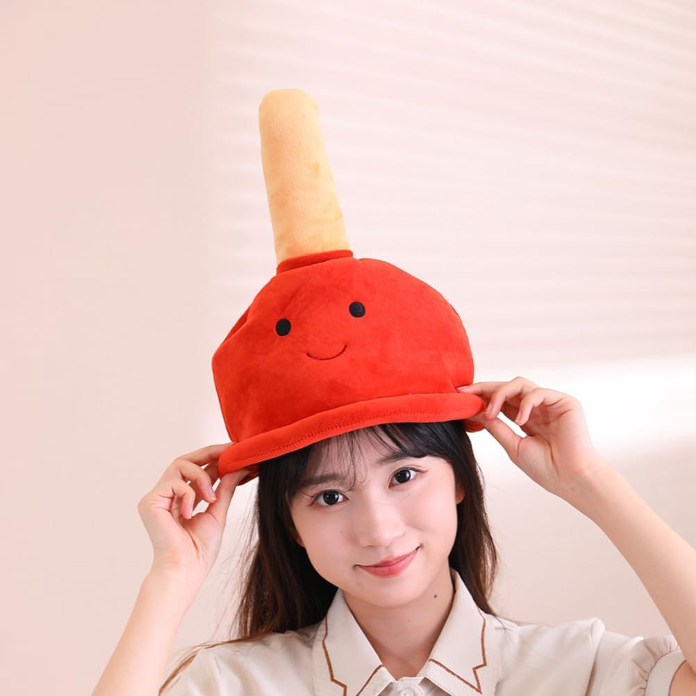 Cabilock Cosplay Dress up Hat Funny Party Hat Novelty Headwear Toilet Plunger Costume Silly Pp Cotton