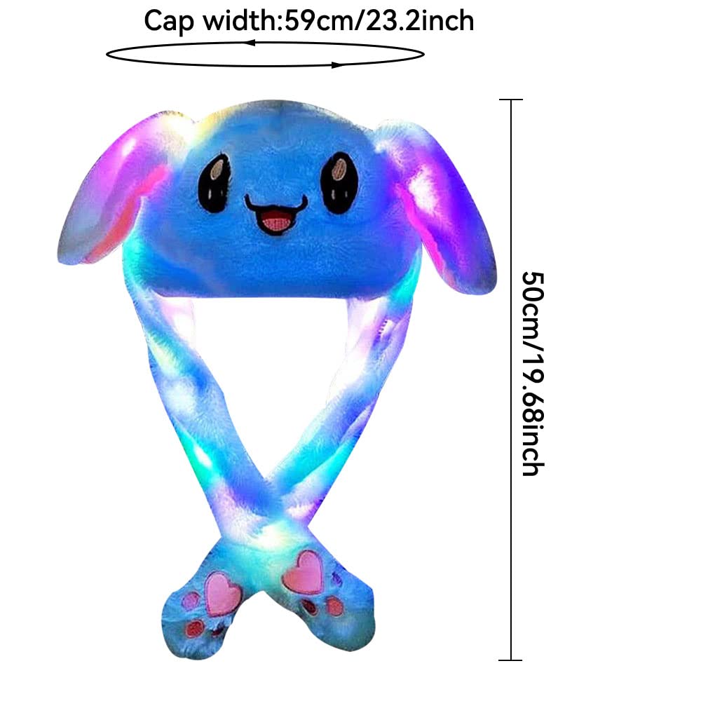 Funny Plush Bunny Hat Ear Moving Jumping Rabbit Animal Flap Cap Unisex for Children Party Christmas Birthday Gift