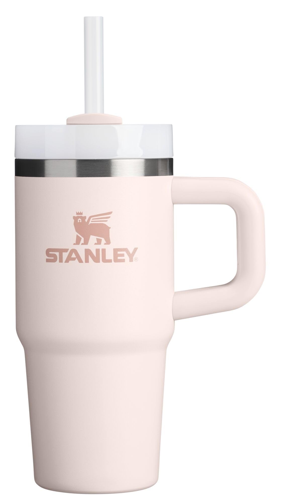 Stanley Quencher H2.0 Tumbler with Handle and Straw 30 oz | Flowstate 3-Position Lid | Cup Holder Compatible for Travel | Insulated Stainless Steel Cup | BPA-Free | Rose Quartz 2.0