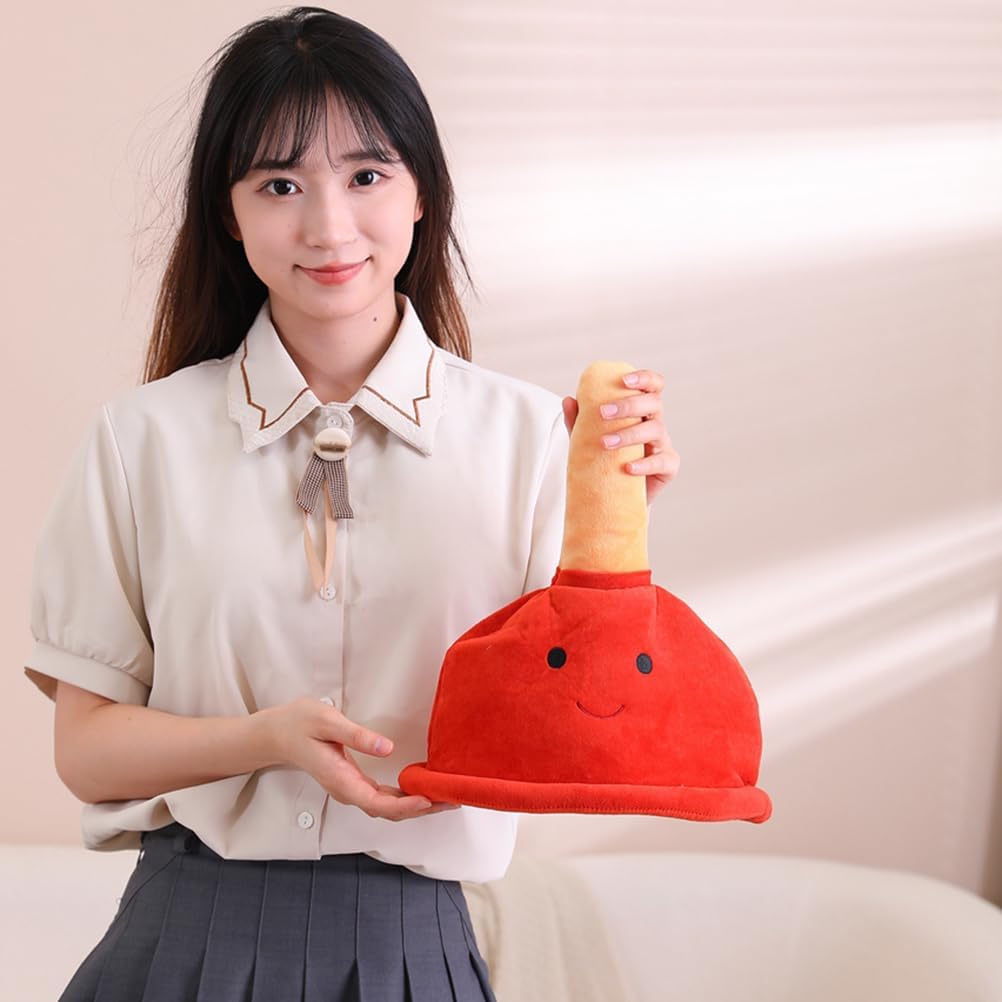 Cabilock Cosplay Dress up Hat Funny Party Hat Novelty Headwear Toilet Plunger Costume Silly Pp Cotton