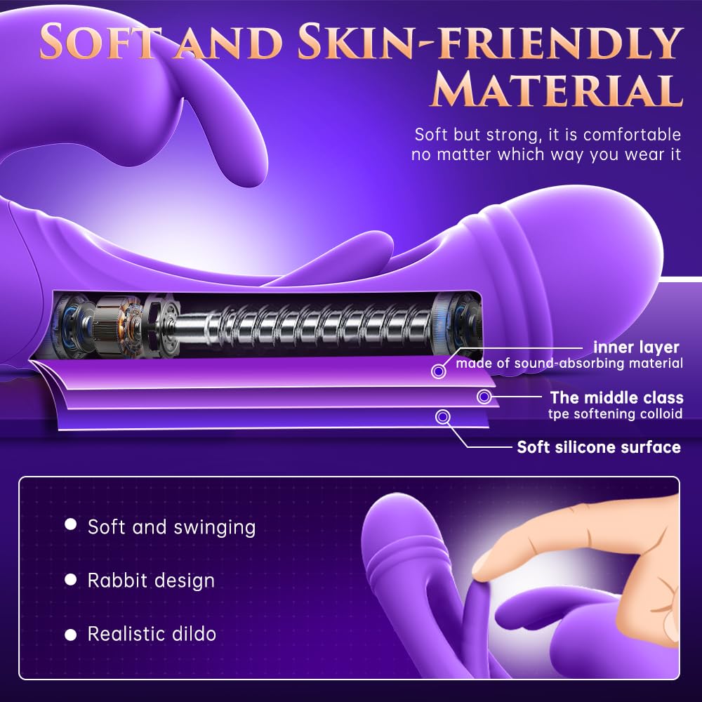 Dildos Vibrator Sex Toys for Women, G-Spot Rabbit Vibrators with 12 Flapping & 12 Vibrating Modes Adult Toys, Anal Vibrating Dildo Nipple Clitoral Stimulator Female Sex Toy, Adult Toy for Couples