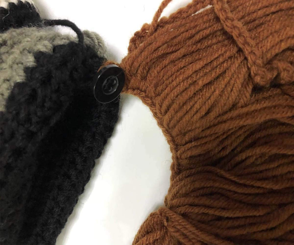 Bonnet Viking Barbe YEKEYI avec cornes, masque chaud d'hiver, tricoté en laine, bonnet humoristique 