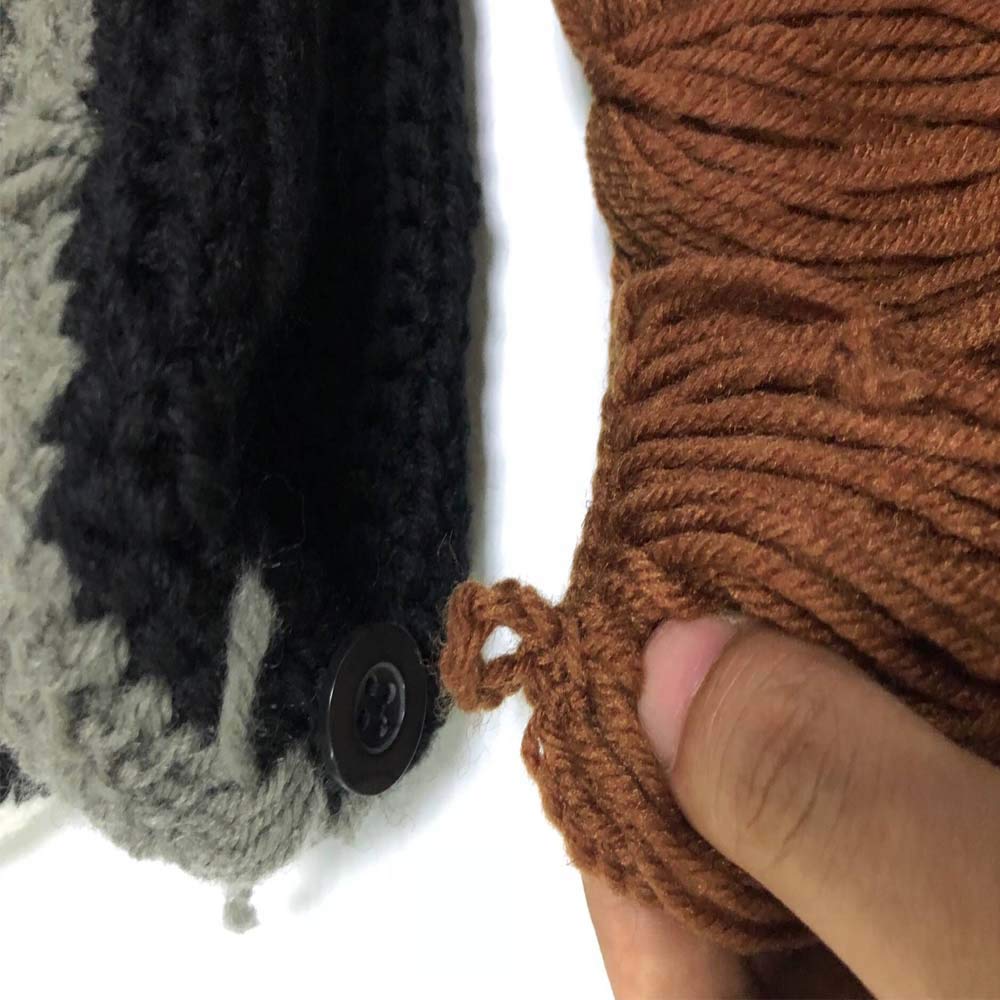 Bonnet Viking Barbe YEKEYI avec cornes, masque chaud d'hiver, tricoté en laine, bonnet humoristique 