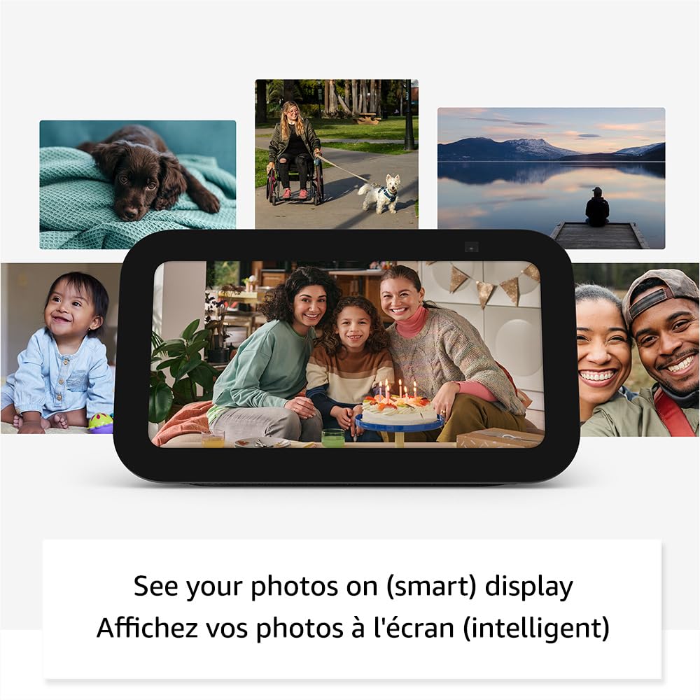 Amazon Echo Show 5 (newest model), Smart display with deeper bass and clearer sound, Charcoal, with Alexa+ Early Access