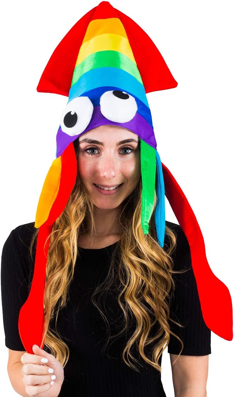 Tigerdoe Squid Hat - 2 Pack - Rainbow Squid Hat - Sea Animal Hat – Rainbow Costume Accessories - Crazy Hats