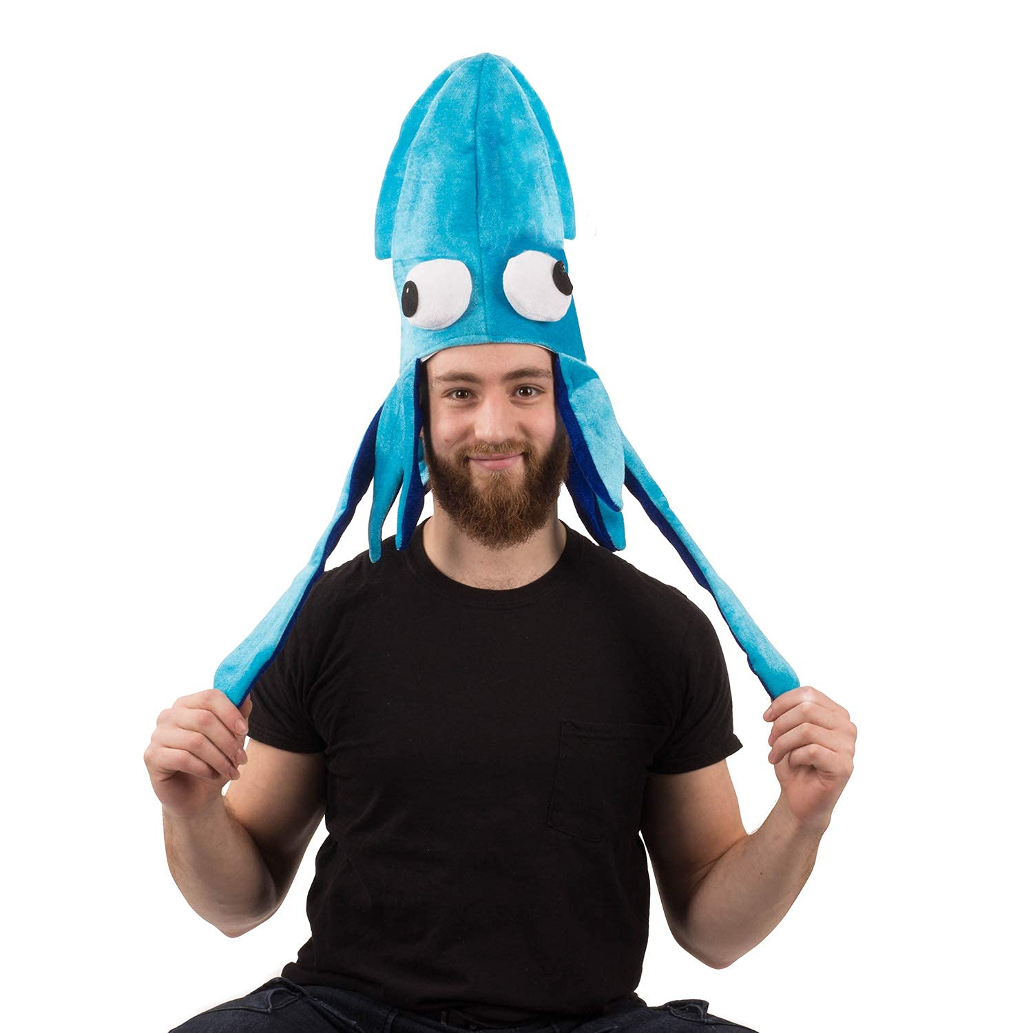 Green Squid Hat Mix - Large Squid Hat in Green with Crazy Eyes