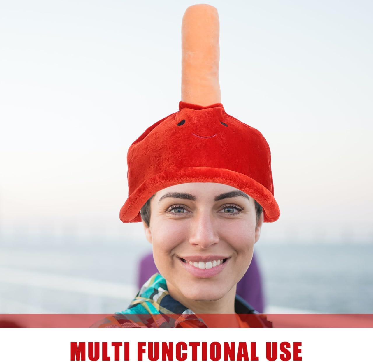 Cabilock Cosplay Dress up Hat Funny Party Hat Novelty Headwear Toilet Plunger Costume Silly Pp Cotton