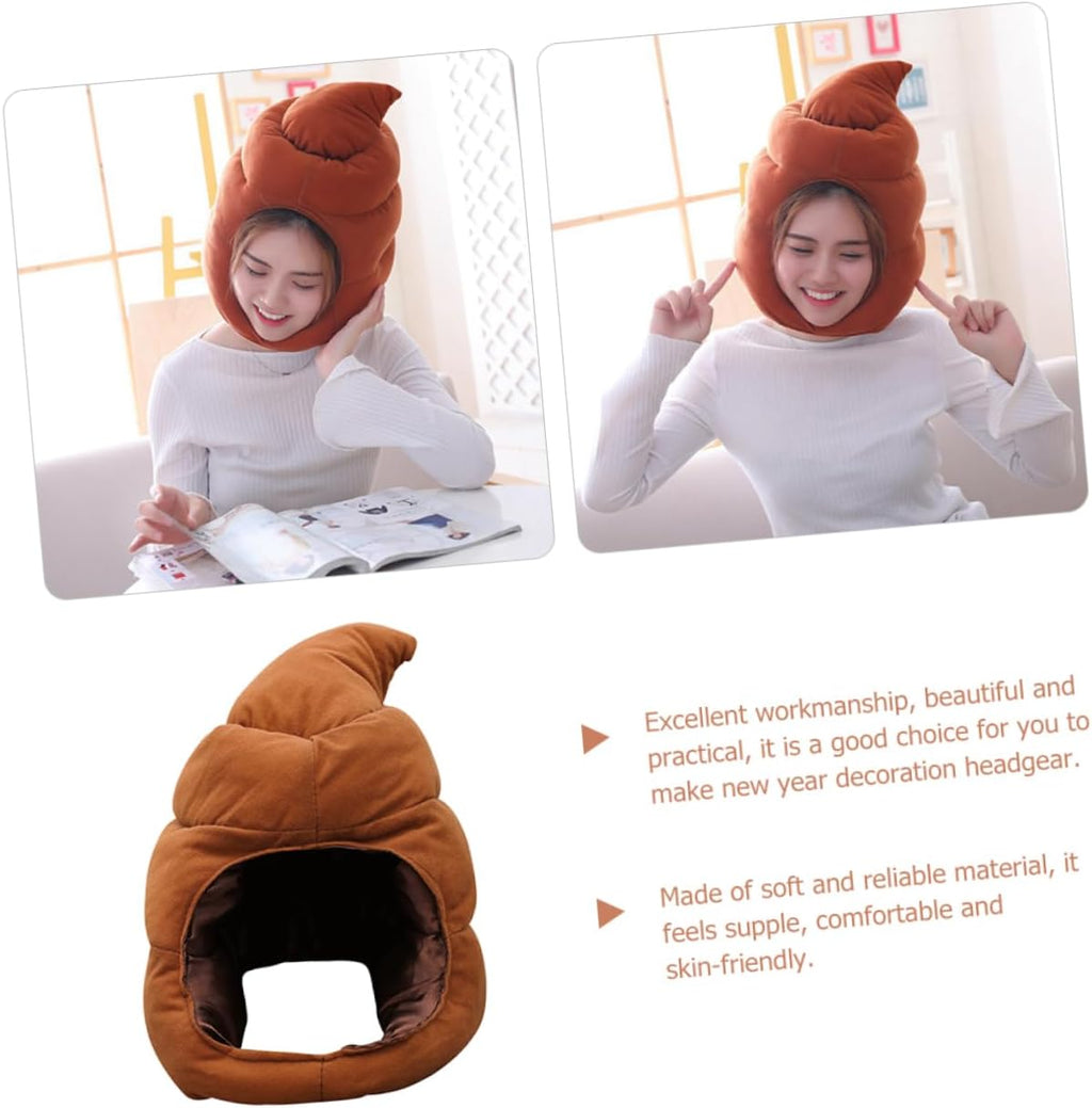 Chapeau rigolo TOYANDONA pour festival et cosplay, bonnet caca, bonnet caca rigolo pour carnaval, bonnet en maille style dessin animé 