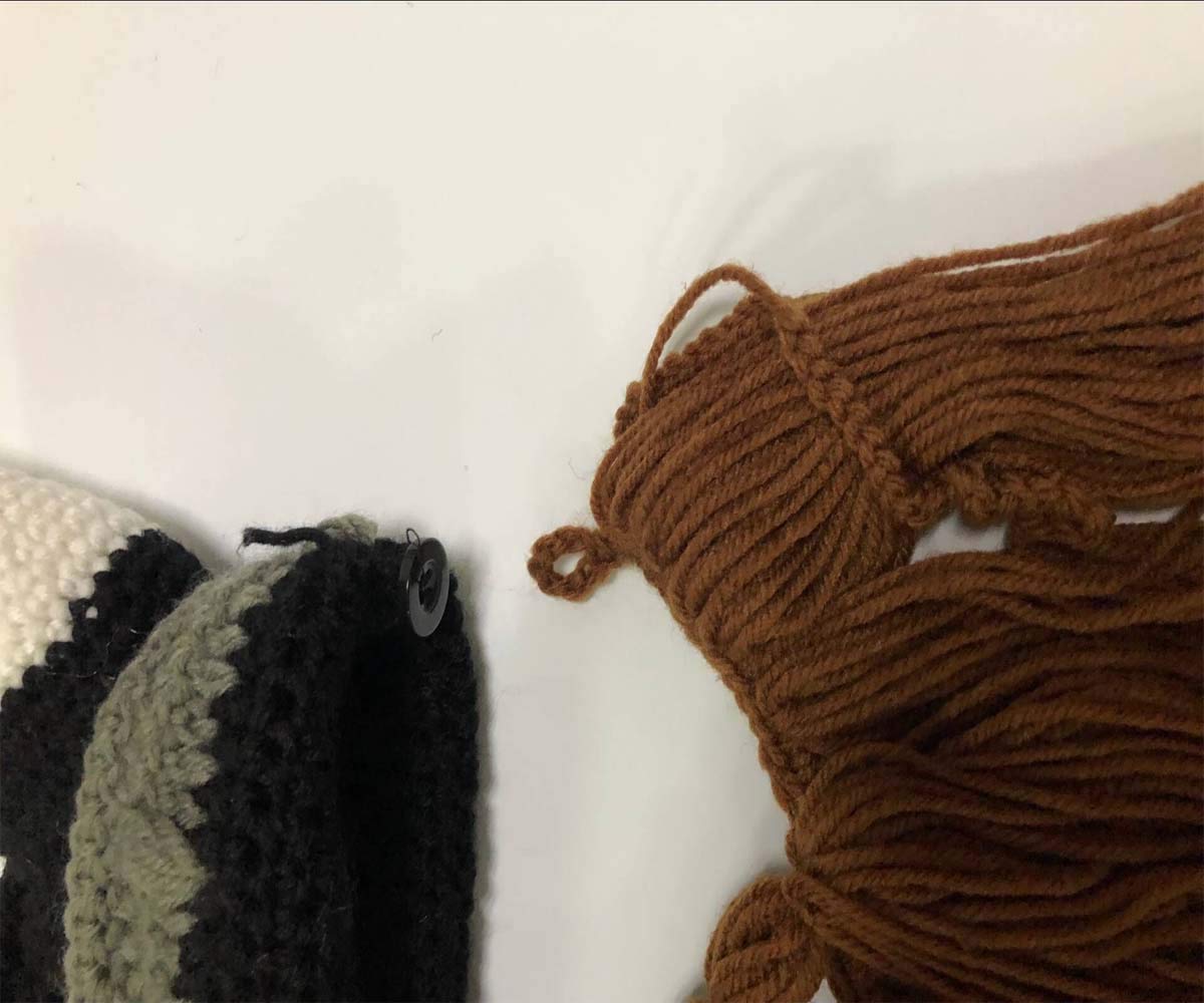 Bonnet Viking Barbe YEKEYI avec cornes, masque chaud d'hiver, tricoté en laine, bonnet humoristique 