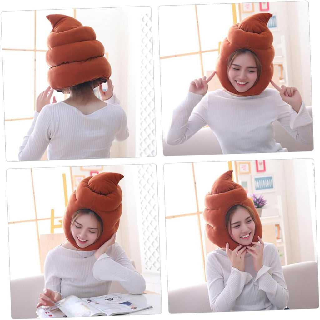 Chapeau rigolo TOYANDONA pour festival et cosplay, bonnet caca, bonnet caca rigolo pour carnaval, bonnet en maille style dessin animé 