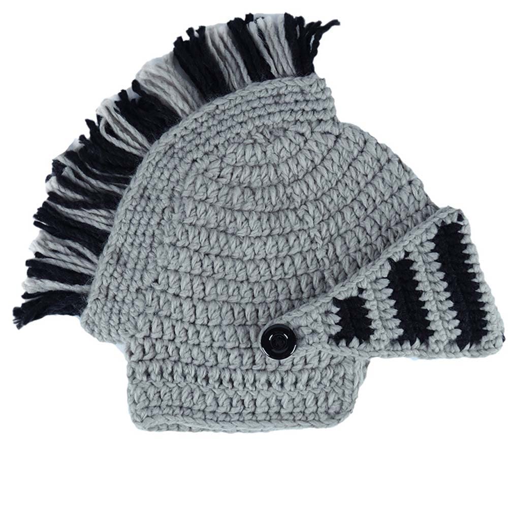 Bonnet Viking Barbe YEKEYI avec cornes, masque chaud d'hiver, tricoté en laine, bonnet humoristique 