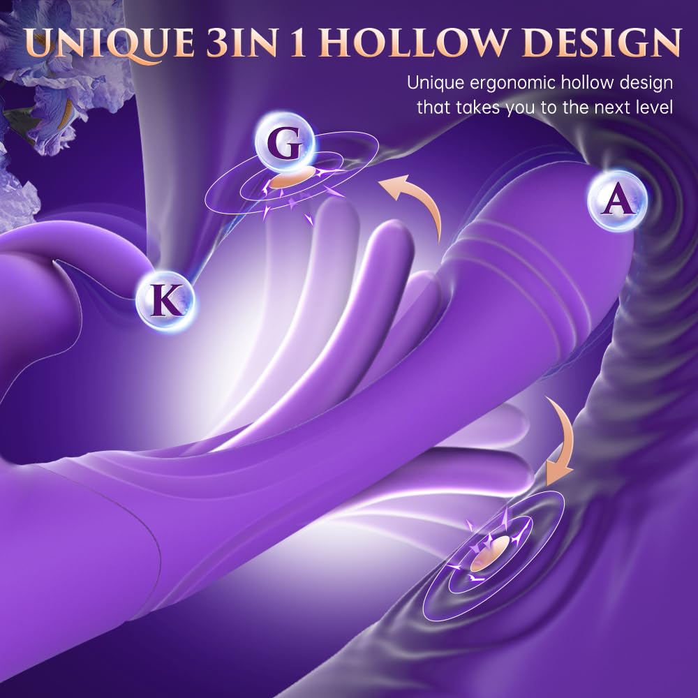 Dildos Vibrator Sex Toys for Women, G-Spot Rabbit Vibrators with 12 Flapping & 12 Vibrating Modes Adult Toys, Anal Vibrating Dildo Nipple Clitoral Stimulator Female Sex Toy, Adult Toy for Couples