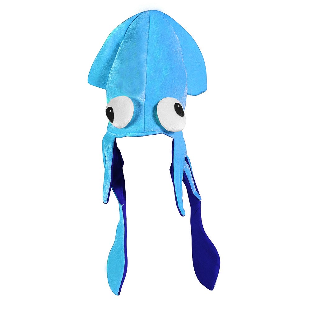 Green Squid Hat Mix - Large Squid Hat in Green with Crazy Eyes