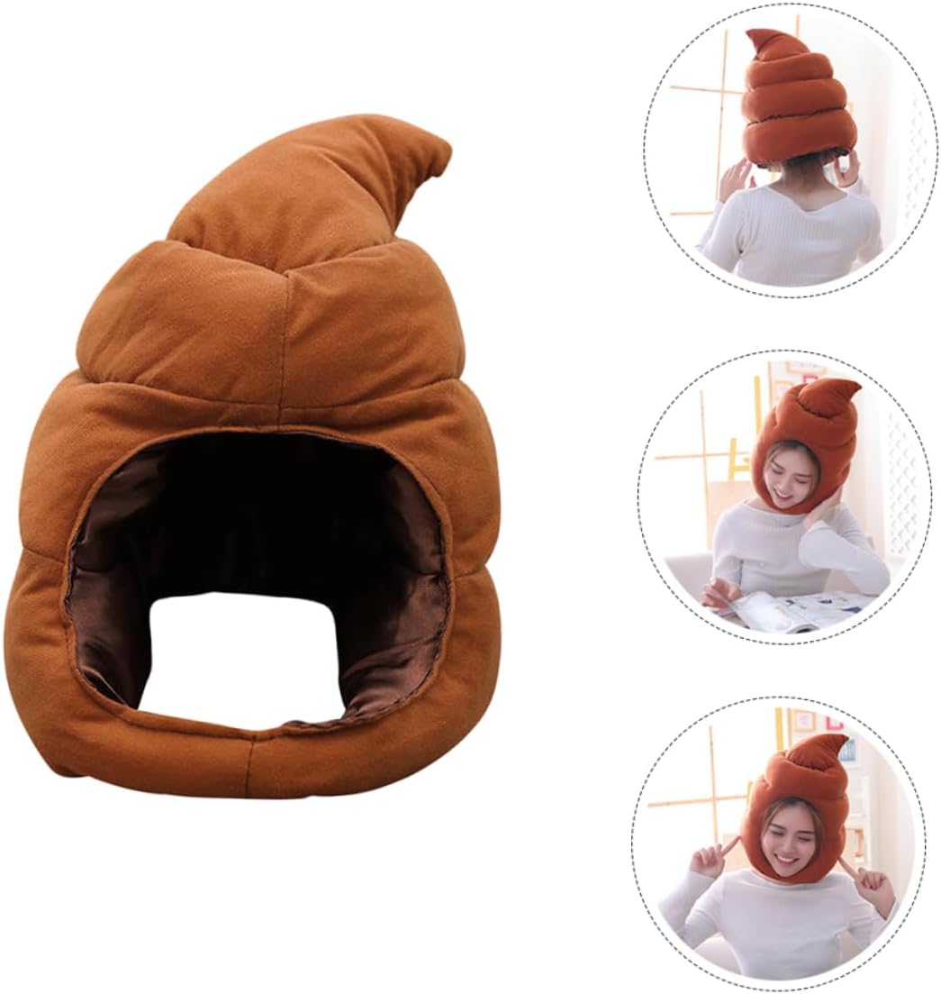 Chapeau rigolo TOYANDONA pour festival et cosplay, bonnet caca, bonnet caca rigolo pour carnaval, bonnet en maille style dessin animé 