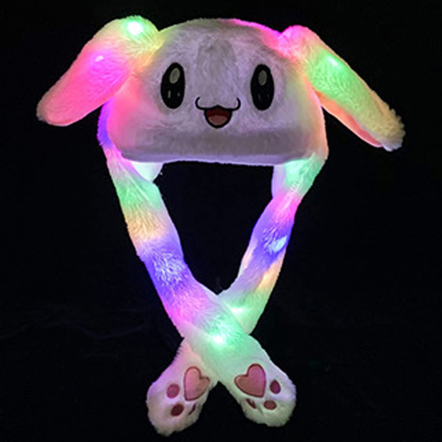 Funny Plush Bunny Hat Ear Moving Jumping Rabbit Animal Flap Cap Unisex for Children Party Christmas Birthday Gift