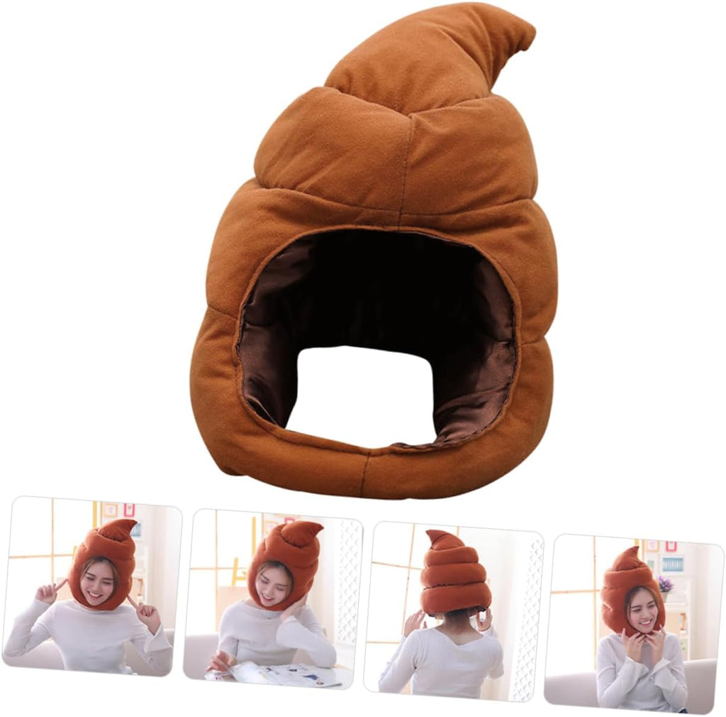 Chapeau rigolo TOYANDONA pour festival et cosplay, bonnet caca, bonnet caca rigolo pour carnaval, bonnet en maille style dessin animé 