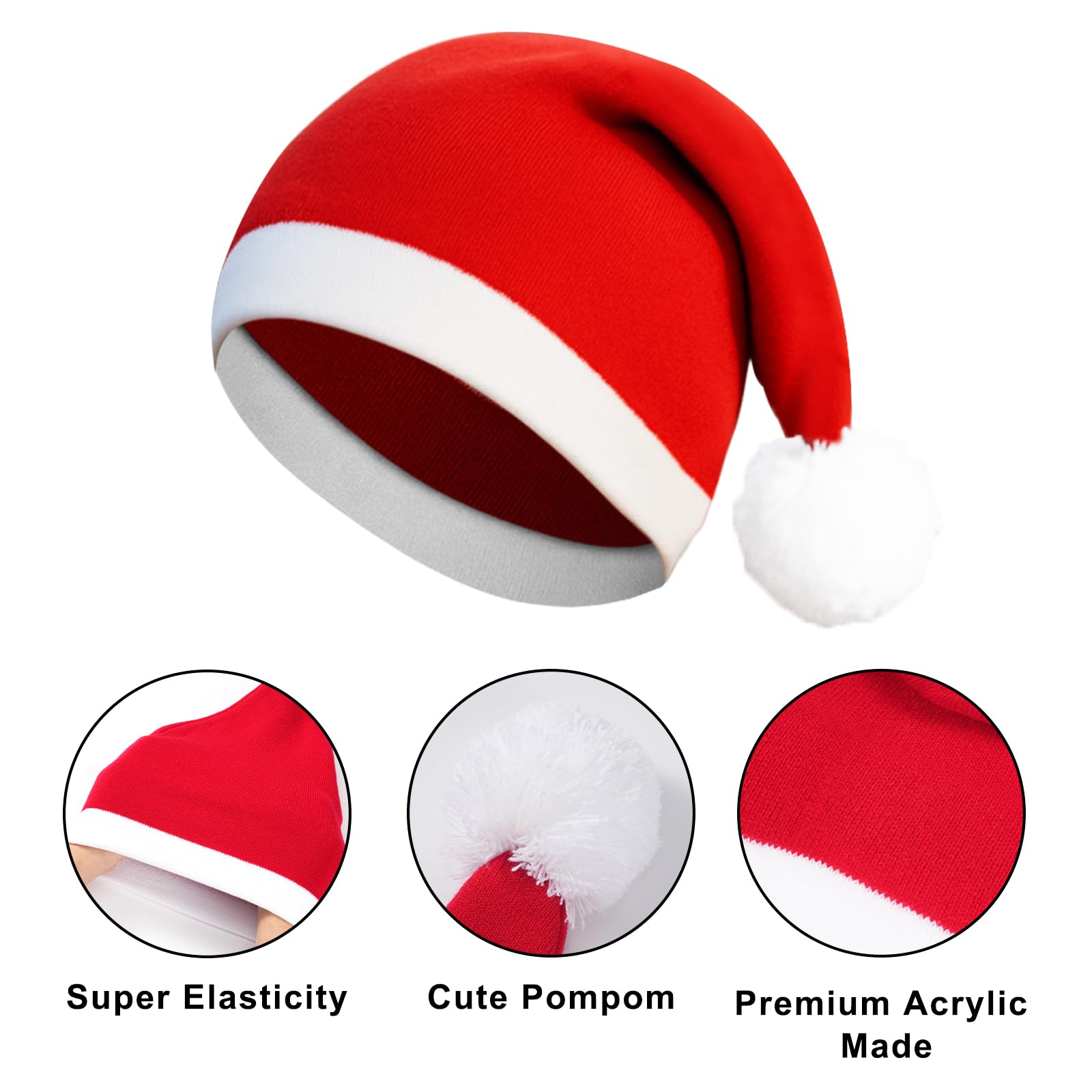 Christmas Beanie Winter Hat, Holiday Funny Xmas Gifts for Men Women Teens