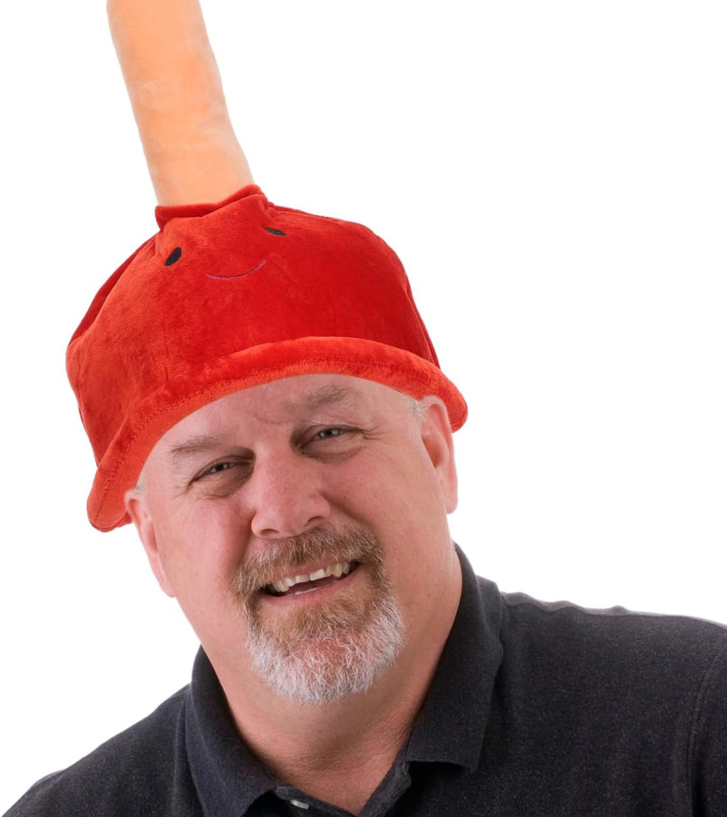 Cabilock Cosplay Dress up Hat Funny Party Hat Novelty Headwear Toilet Plunger Costume Silly Pp Cotton