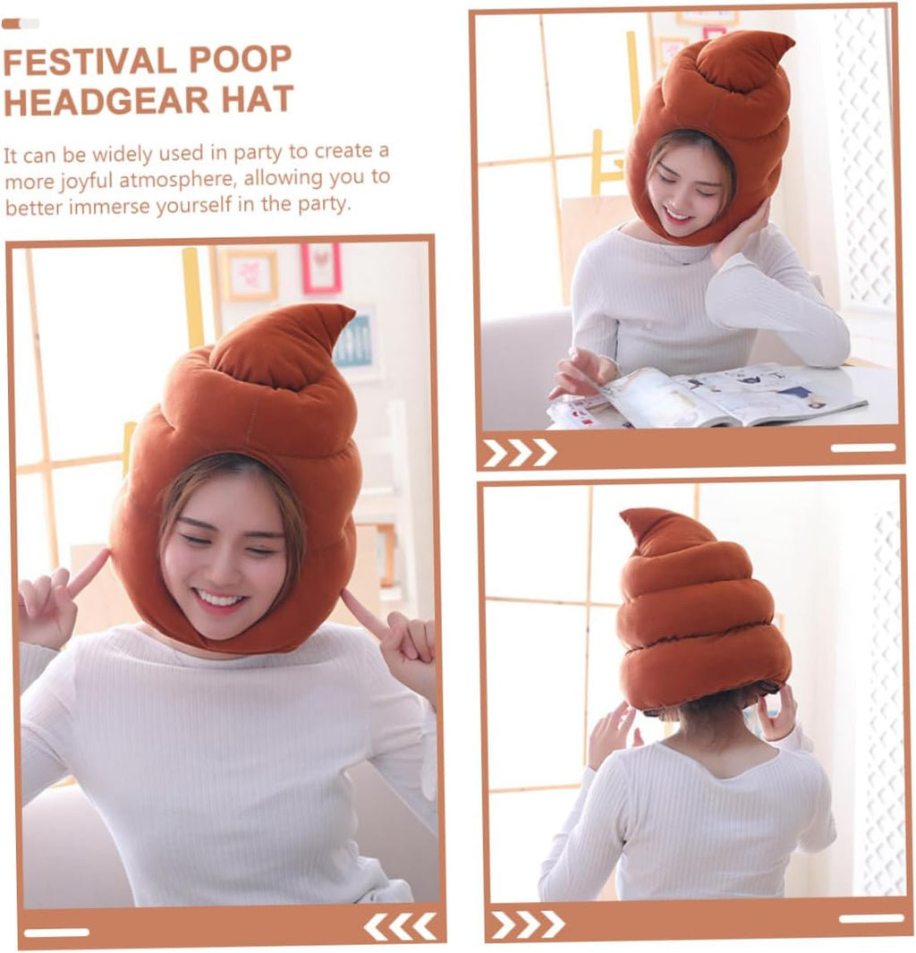 Chapeau rigolo TOYANDONA pour festival et cosplay, bonnet caca, bonnet caca rigolo pour carnaval, bonnet en maille style dessin animé 