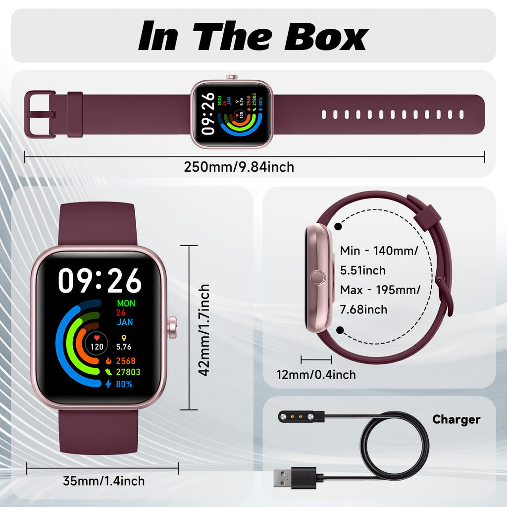 Smart Watch for Men Women with Bluetooth Call, Alexa Built-in, Heart Rate & Sleep Monitor, 1.83" DIY Dial Fitness Watch with 100+ Sport Modes, IP68 Waterproof, Compatible with Android iOS