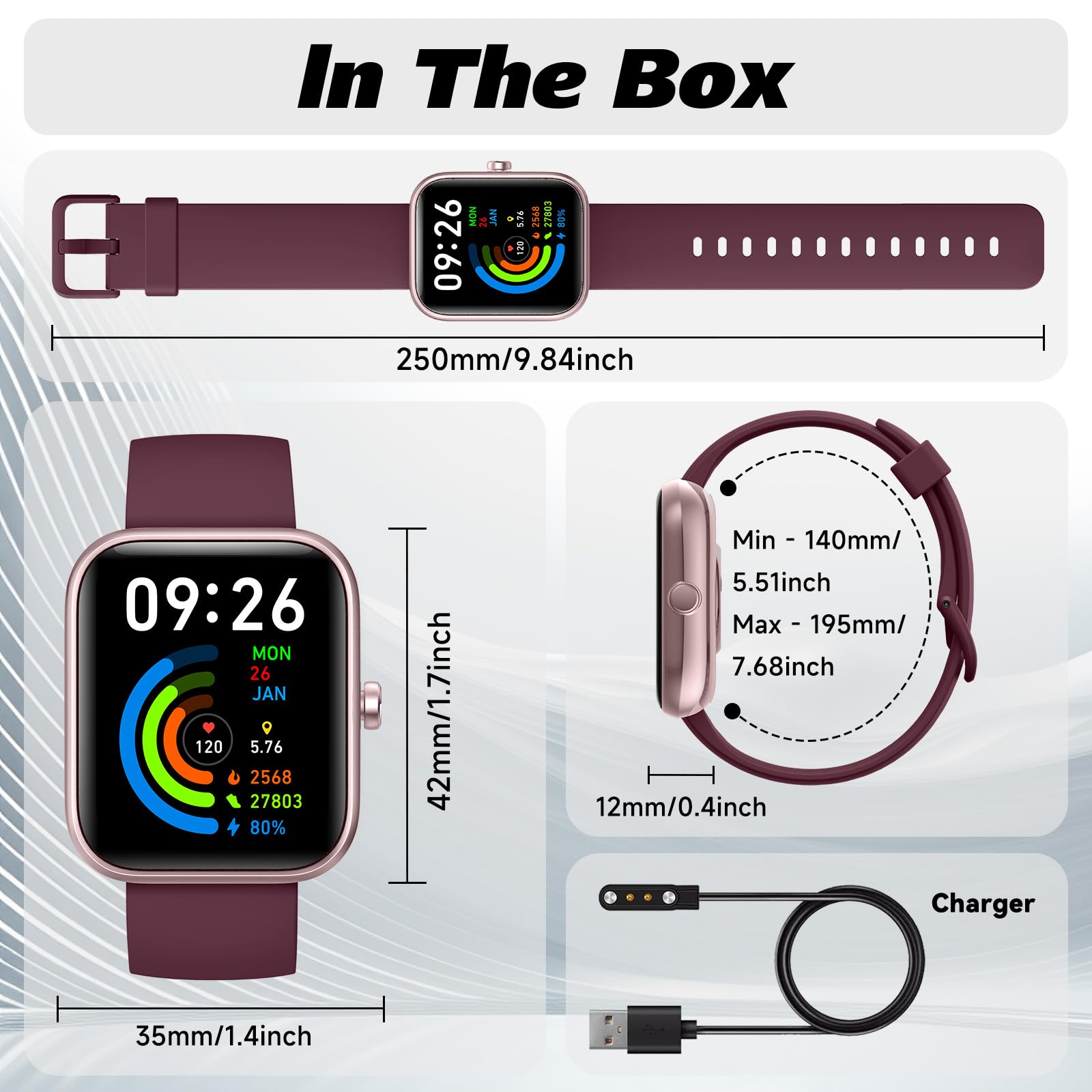 Smart Watch for Men Women with Bluetooth Call, Alexa Built-in, Heart Rate & Sleep Monitor, 1.83" DIY Dial Fitness Watch with 100+ Sport Modes, IP68 Waterproof, Compatible with Android iOS