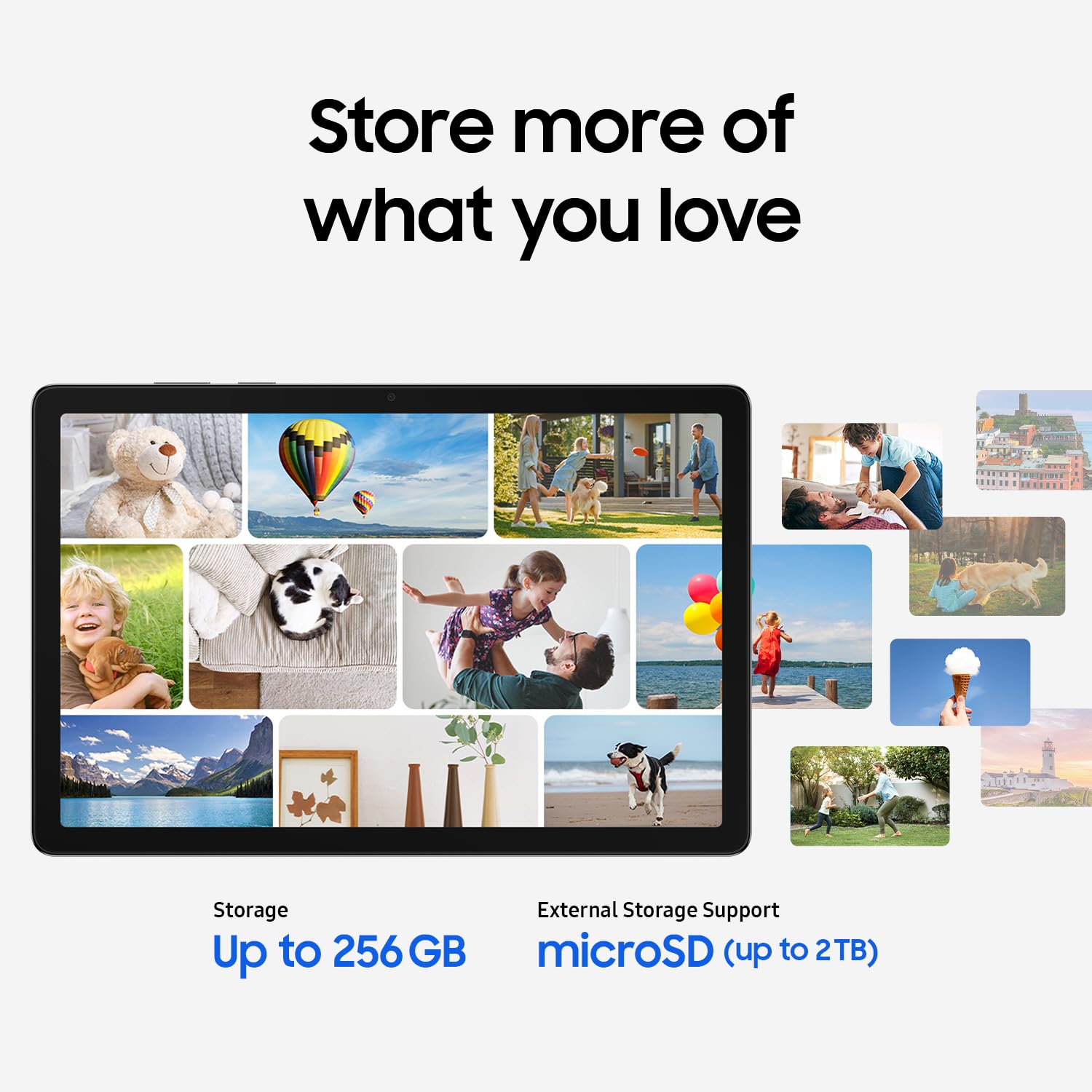 Samsung Galaxy Tab A11+ (version CAD) – Gris 128 Go, tablette Android 11", support de stockage externe, prise casque, charge rapide 25 W