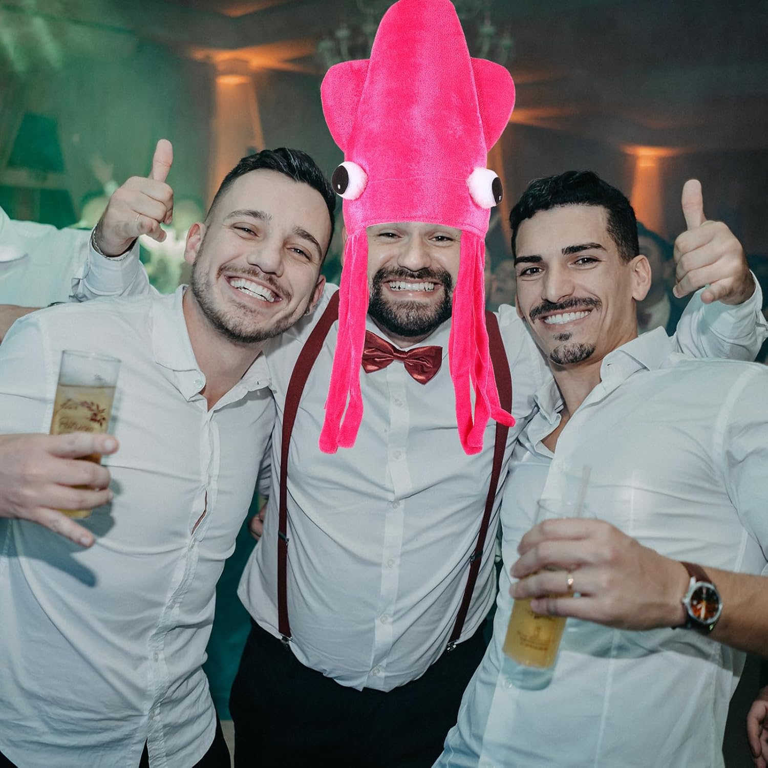 Beaupretty Velour Squid Hat Octopus Costume Hat Prop Funny Sea Creature Headwear for Parties Performances Halloween Dress up