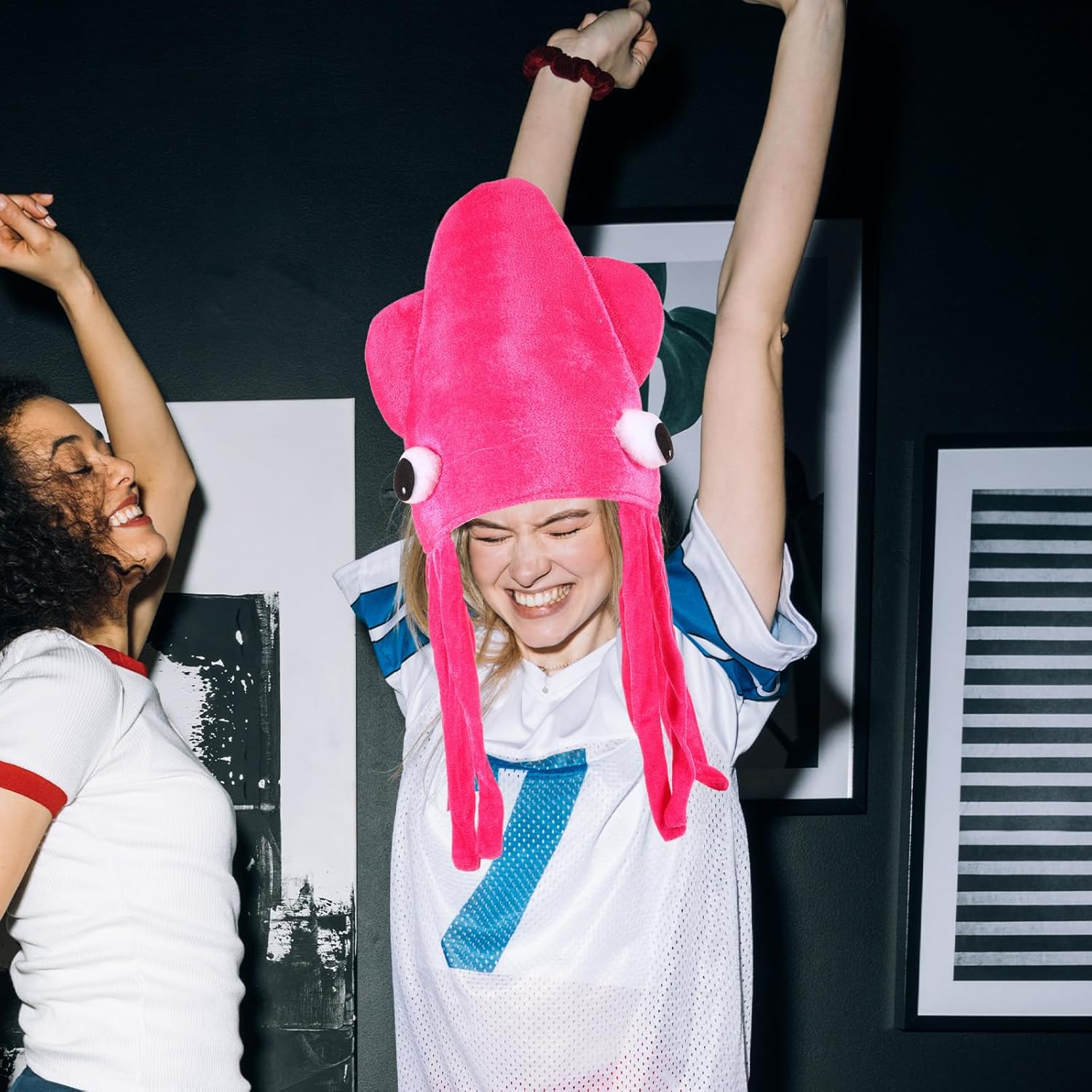 Beaupretty Velour Squid Hat Octopus Costume Hat Prop Funny Sea Creature Headwear for Parties Performances Halloween Dress up