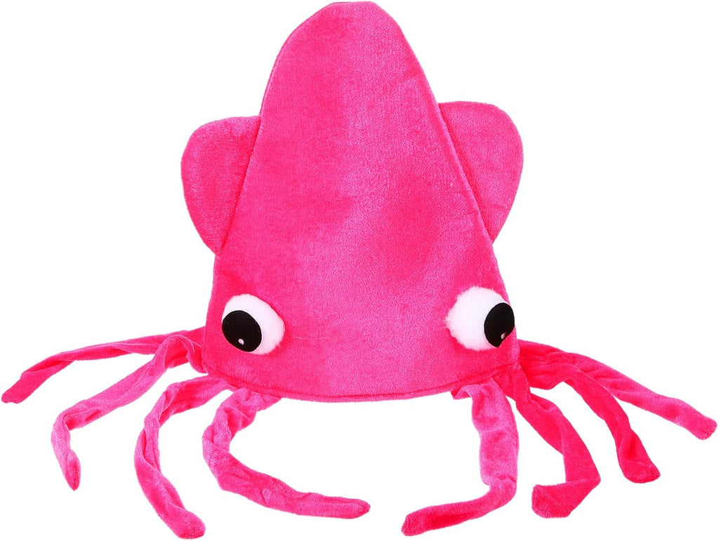 Beaupretty Velour Squid Hat Octopus Costume Hat Prop Funny Sea Creature Headwear for Parties Performances Halloween Dress up