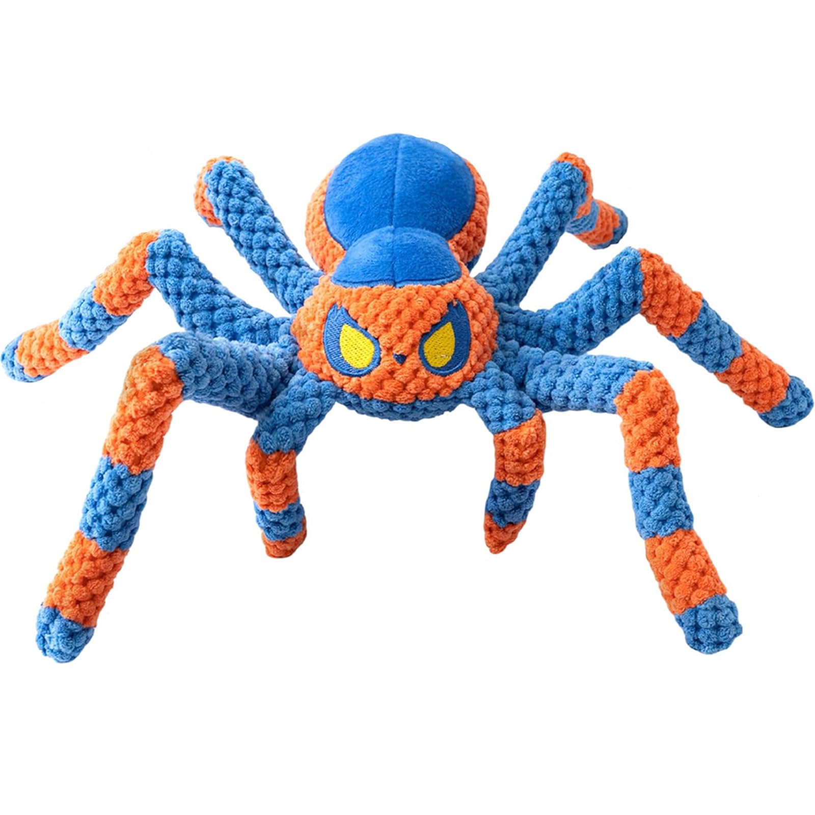LEGEND SANDY Tough Dog Toys, Stuffed Chew Large Dog Toys to Keep Them Busy, Interactive Squeaky Tug of War Doggie Toy, Crinkle Blue Octopus