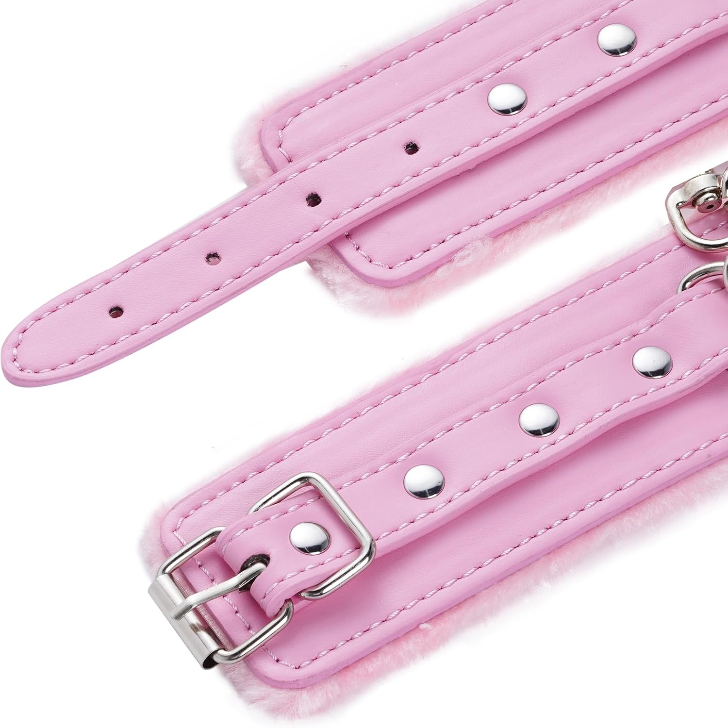 Adjustable Handcuffs Ankle Bracelets SM Adult Plush PU Leather Bondage Fetish Handcuffs Kit Cuff Restraint Set Sex Toy, Rbenxia Handcuff Restraints Adult Sex Toys (Black)