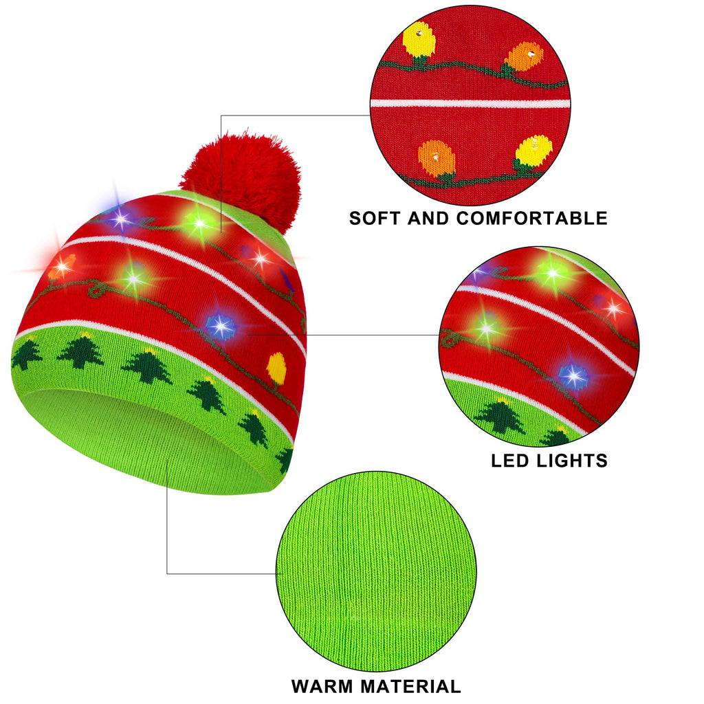 Christmas Beanie Winter Hat, Holiday Funny Xmas Gifts for Men Women Teens