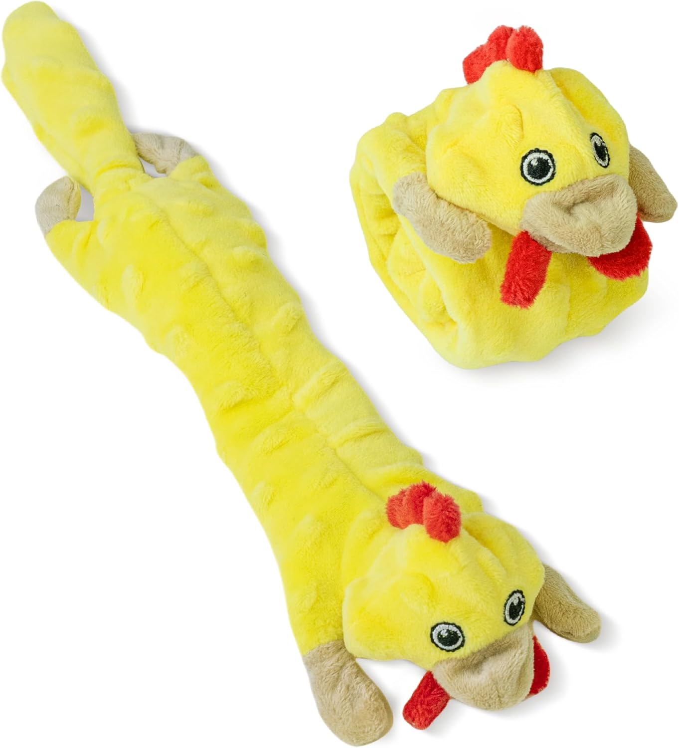 SHARLOVY Dog Squeaky Toys 5 Pack, Pet Crinkle Toy No Stuffing Animals Plush, Dog Chew for Large and Medium, Doggie Teething for Boredom