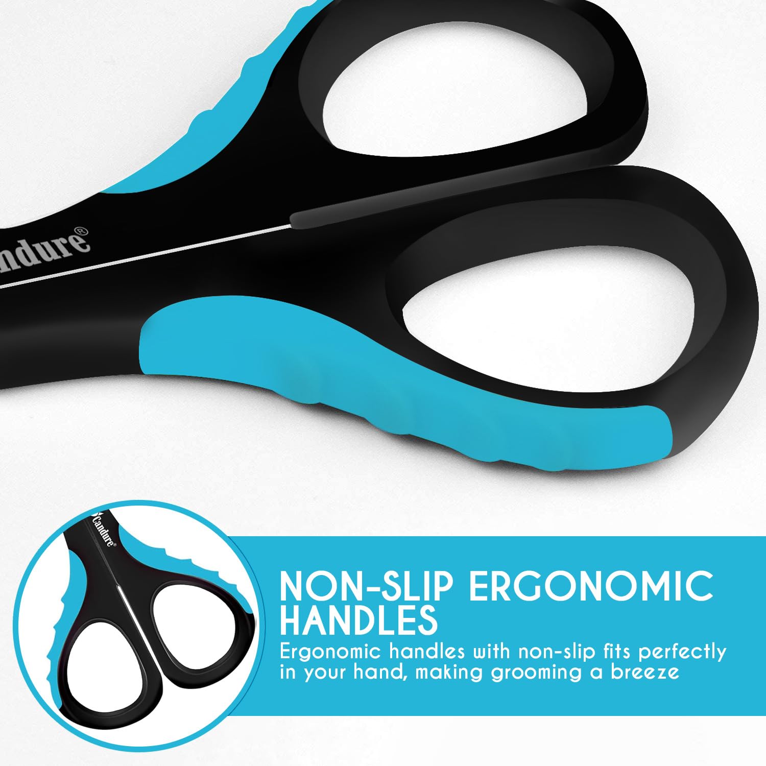 Candure Dog Nail Clippers and Trimmer with Safety Guard to Avoid Over-Cutting Toe Nails- Professional Grooming Razor Edge Blades Pet Nail Clipper with Free Nail File for Small Medium Large Breeds