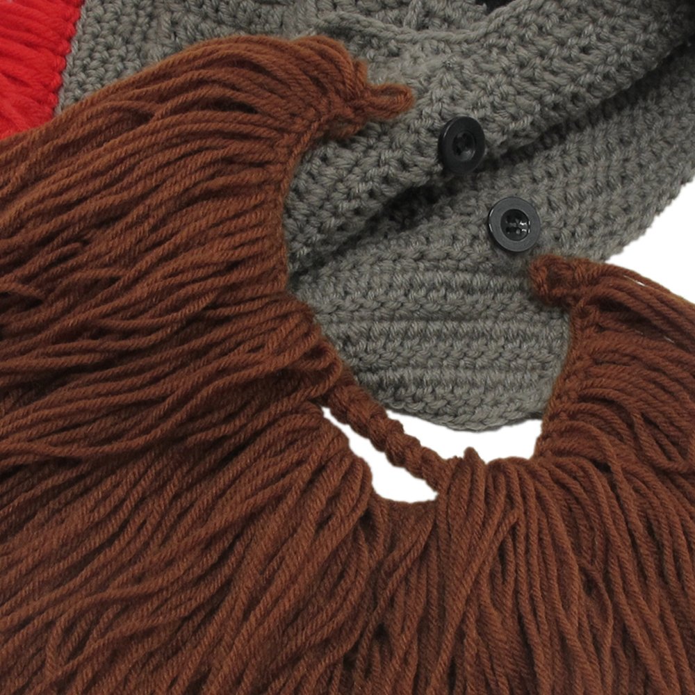 Bonnet Viking Barbe YEKEYI avec cornes, masque chaud d'hiver, tricoté en laine, bonnet humoristique 