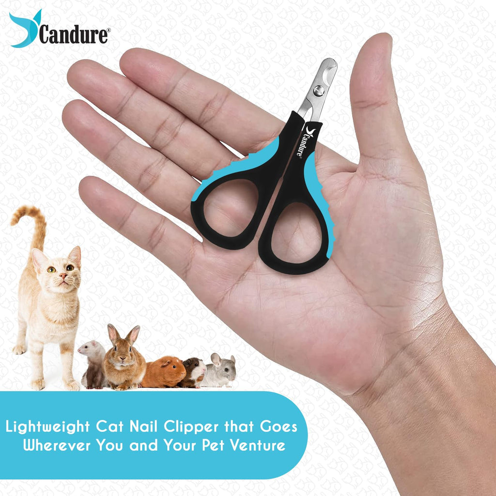 Candure Dog Nail Clippers and Trimmer with Safety Guard to Avoid Over-Cutting Toe Nails- Professional Grooming Razor Edge Blades Pet Nail Clipper with Free Nail File for Small Medium Large Breeds
