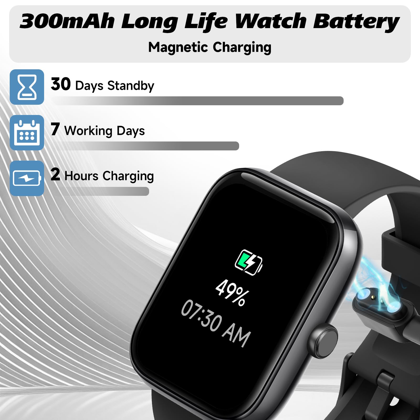 Smart Watch for Men Women with Bluetooth Call, Alexa Built-in, Heart Rate & Sleep Monitor, 1.83" DIY Dial Fitness Watch with 100+ Sport Modes, IP68 Waterproof, Compatible with Android iOS